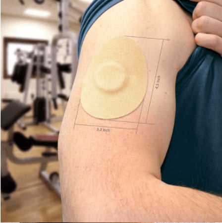 Fixic  لاصق لون بيج بيضاوي الشكل