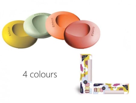 مساحة شكل الماكرون (دائرة )علبة 12 قطعة + بالحبة اربع الوان