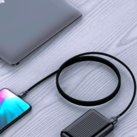 كيبل معتمد لشحن الأيفون LIGHTNING قماش مقوى موديل F01