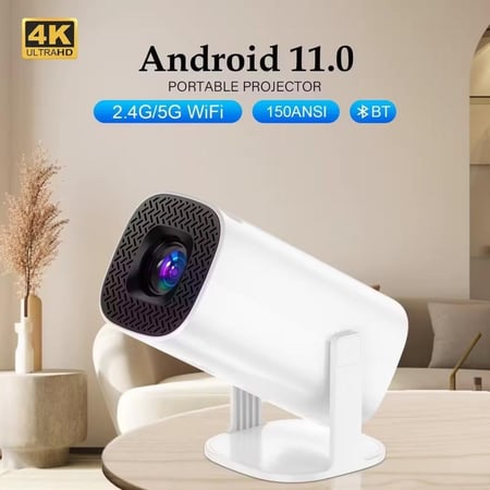 بروجكتر ذكي اندرويد بدقة 4k وسماعة خارجية