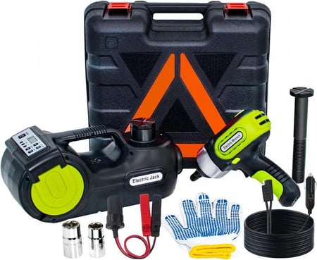 رافعة سيارة هيدروليكية 5 طن 12 فولت مجموعة رافعة سيارة كهربائية مع مفتاح ربط ومنفاخ ارضية لسيارة الدفع الرباعي سيدان ام بي في مع شاشة LCD