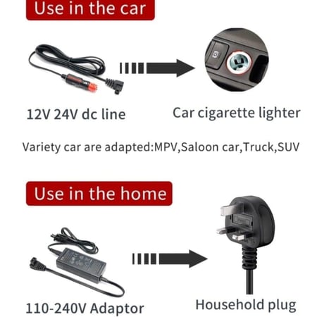 مجموعة اسلاك مع محول الطاقه 12/24 فولت alpicool