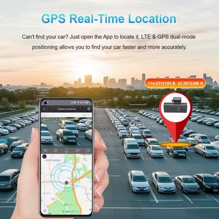 داش كام كاميرا مراقبة للمركبات عن بعد بشريحة انترنت 4G
