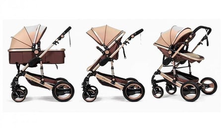 عربة اطفال وحديثي ولادة قابلة للطي ومضادة للصدمات من بيليكو