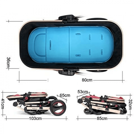 عربة اطفال وحديثي ولادة قابلة للطي ومضادة للصدمات من بيليكو