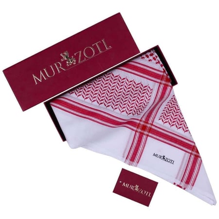 شماغ مرزوتي SMSR3 احمر الايطالي