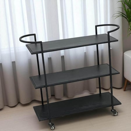 عربية تقديم خشب ومعدن