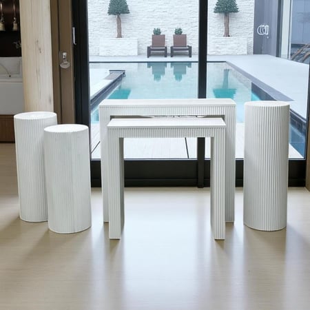 طقم طاولات واستاندات استقبال (5 قطع)