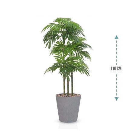 شجر نخل 3 فرع حوض بلاستيك 110 سم : 579-1175