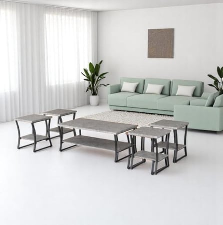 طقم طاولات قهوة خشب 1+4 : SHML-TS