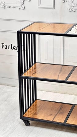 عربة تقديم 3 دور مع سخان