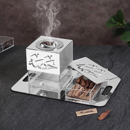 بكج العروس ( مبخره + صندوق بخور+ صينيه )