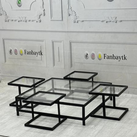 طاولة ضيافة عصرية مع4 طاولات خدمة