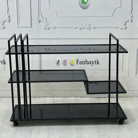 ترولي / عربة تقديم عصري اسود