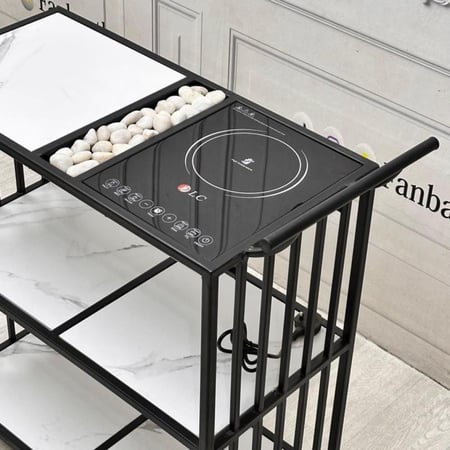 عربة تقديم 3 دور مع سخان