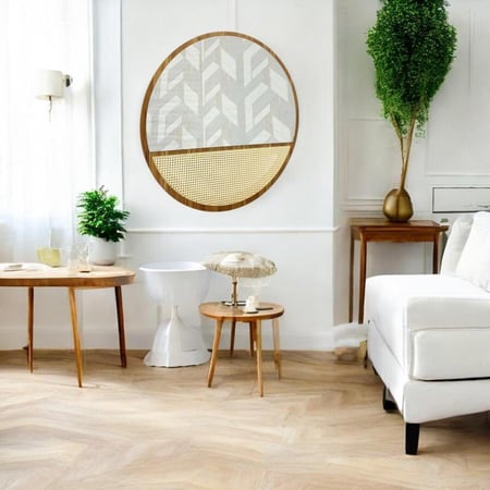 مرايا راتان دائرية بقطر 80 سم :QARA_HO