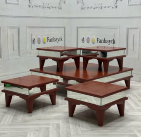 طقم طاولات 1 +4 خشب-FANBAYTK