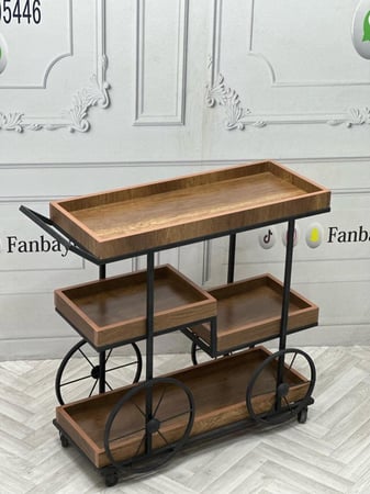 ترولي عربية ضيافة 3 دور خشب-FANBAYTK