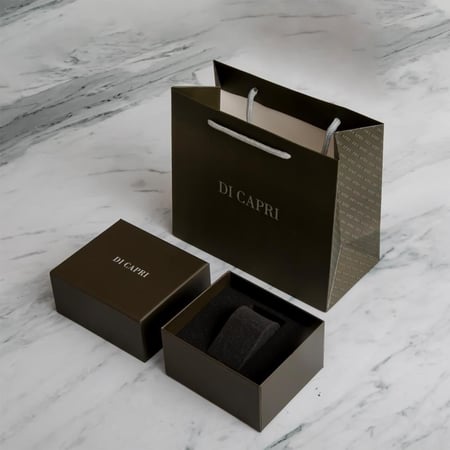 ساعه باللون الاسود رجاليه دي كابري - DI77108