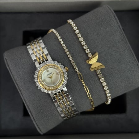 طقم نسائي دي كابري ميكس مينا ابيض - DI3474