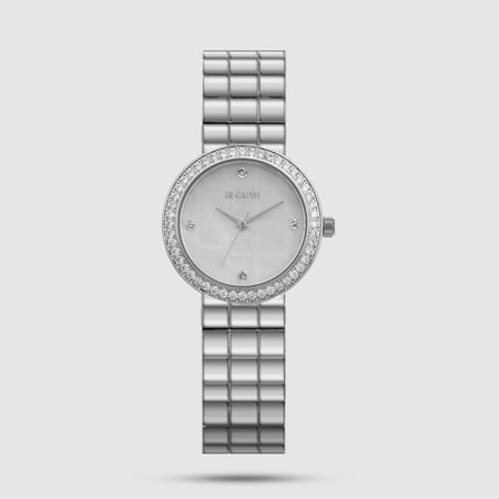 ساعة نسائية معدن فضية دي كابري