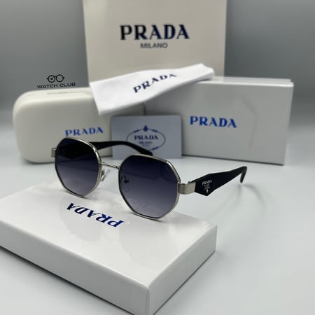 نظارة برادا مدرج أسود