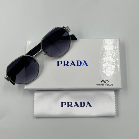 نظارة برادا مدرج أسود