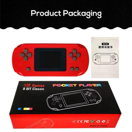 جهاز العاب زمان محمول 128 لعبه صغير للاطفال العاب زمان