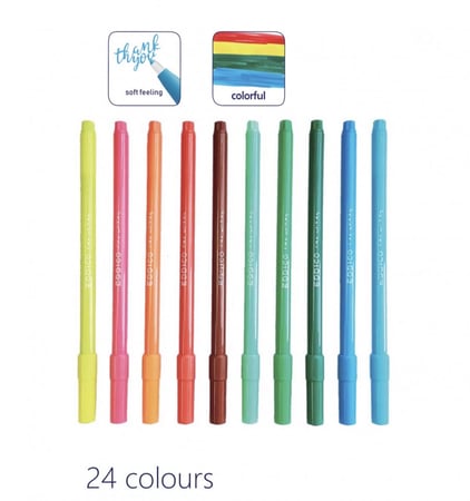 الوان تحديد وتلوين رفيعة 24 لون EDDICO