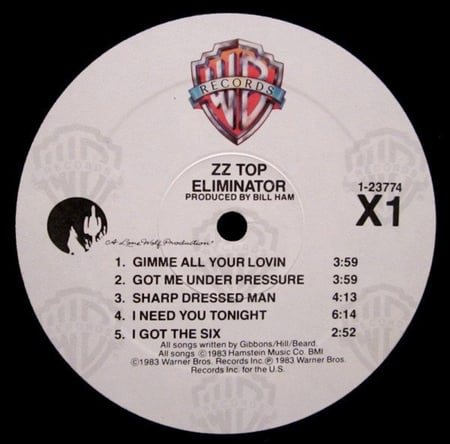 ZZ Top ‎- Eliminator