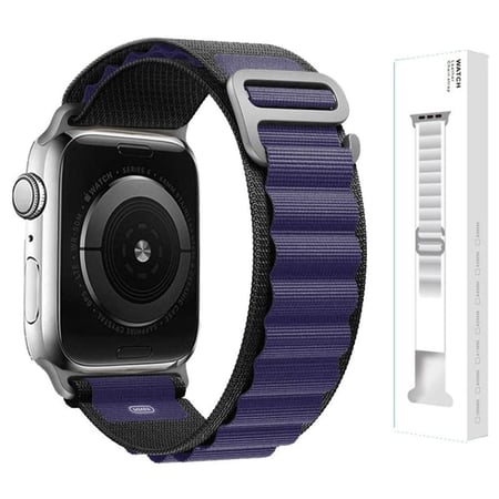 سوار ساعة آبل قماش نايلون ,جذاب متوافق مع Apple Watch.