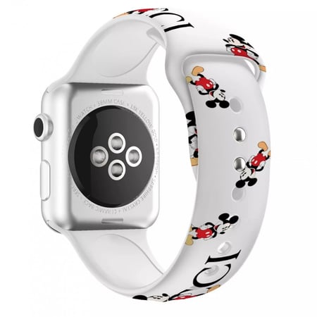 سوار ساعة آبل – سيليكون ميكي موس مريح،  متوافق مع Apple Watch.