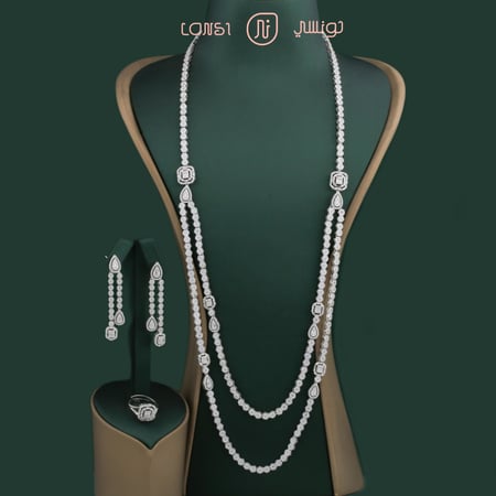 طقم مصاغ من الفضة عيار 925