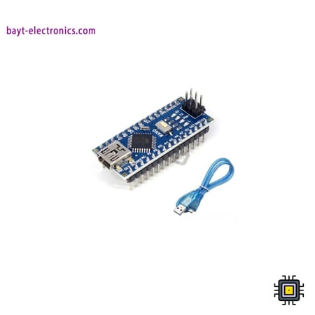 أردوينو نانو مع منافذ مثبتة وكابل USB - Arduino Nano
