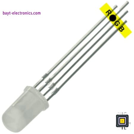 ليد - متعدد الالوان - 4 اطراف  RGB LED ( AC 160 | AC006 )