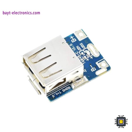 وحدة شحن بطاريات ليثيوم مع حماية ورفع جهد – 5V USB  and micro usb– 134N3P