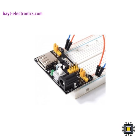 لوحة تغذية طاقة للبردبورد MB102 مع منافذ 3.3V و 5V