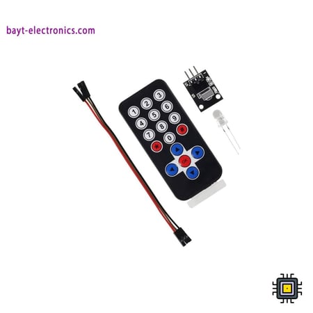 طقم وحدة تحكم بالأشعة تحت الحمراء HX1838 مع ريموت لاسلكي