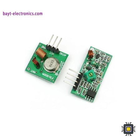 وحدة إرسال واستقبال RF 433MHz – طقم ترانسمتر + ريسيفر
