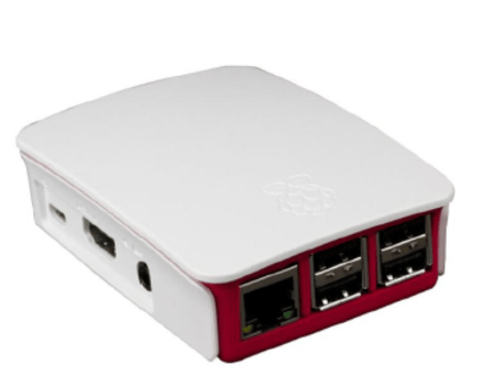 حافظة بلاستيكية أصلية للوحة Raspberry Pi 3 – أبيض وأحمر