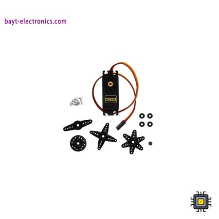 محرك سيرفو MG996R – دوران 180 درجة – عزم 13 كجم/سم – عالي الجودة