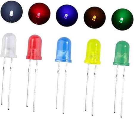 ليد - LED مقاس 5 مم – ألوان متعددة