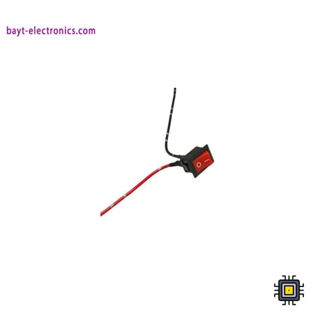 مفتاح روكر SPST مع أسلاك توصيل – Rocker Switch ON/OFF