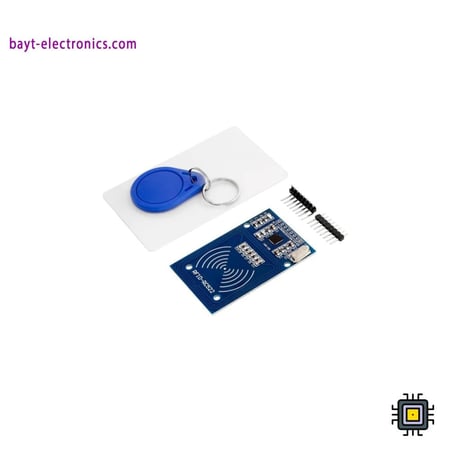 وحدة قراءة وكتابة RFID MFRC-522 بتردد 13.56MHz مع بطاقة S50 وميدالية مفتاح