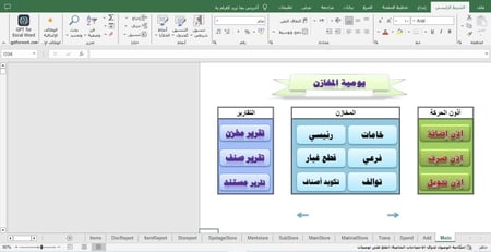 نموذج تقرير توريد المخازن اليومي