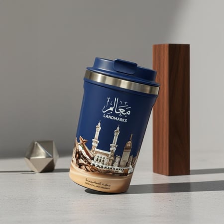 كوب قهوة حراري معالم مكة 380 مل عادي Coffee Cup Makkah Maalem 380ml Regular