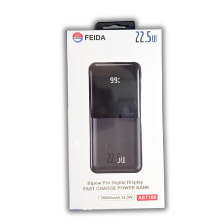 باور بنك 20000 ا ب 3 منافذ USB+PD م/AST108 ماركة فيدا