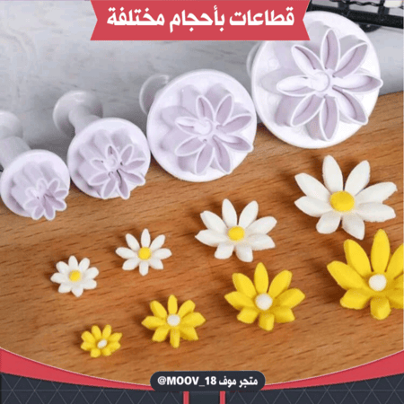 قطاعات بأحجام مختلفة ، أربع قطع حجم صغير .