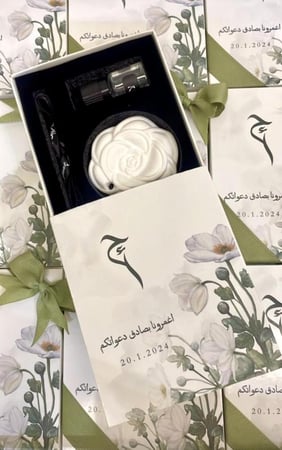 10 فواحة عطريه حجريه مع عطر زيتي (حجر معطر)- مع شعارك الخاص