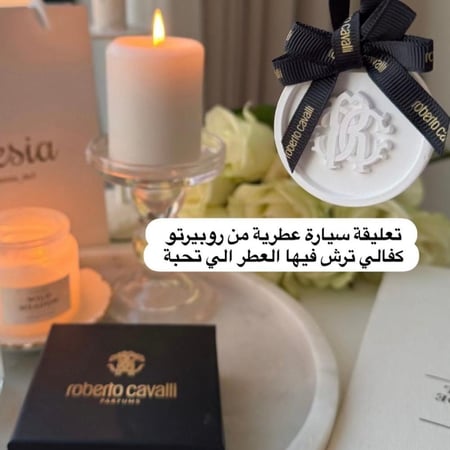 10 علب كفالي الاصليه الفخمه تحتوي قطعه معطرة فواحة (روبيرتو كفالي الاصلي) - تعليقة حجر معطر لسياره و الدواليب